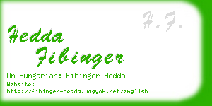 hedda fibinger business card